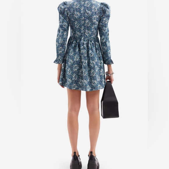 BATSHEVA X LAURA ASHLEY Square Neck Mini Dress Moylegrove (Size 4) - Picture 2 of 16